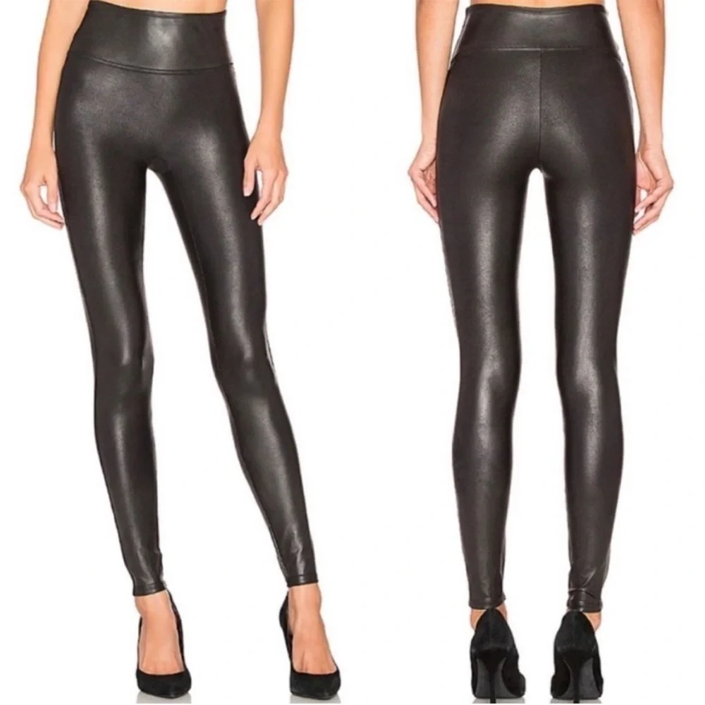Spanx Faux Leather Leggings Black Size Medium - Picture 12 of 12